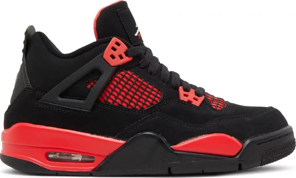Jordan 4 black and red deals