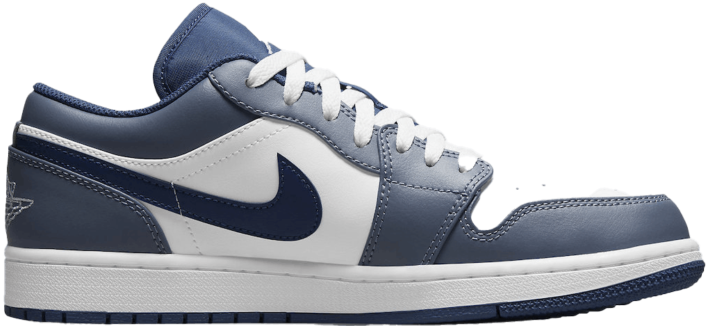 blue and white air jordan 1 low