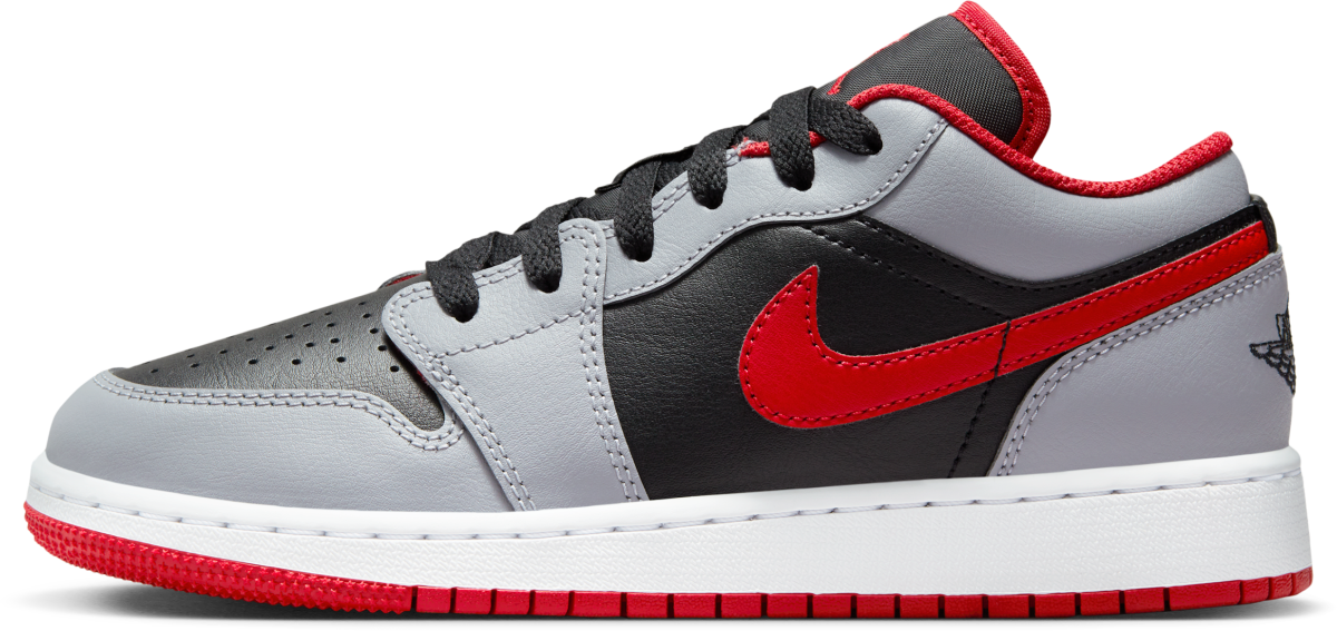 Air Jordan 1 Low GS Fire Red Cement Grey Sneaker Squad