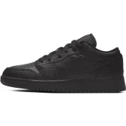 Jordan 1 Low Tumbled Leather Black (GS)