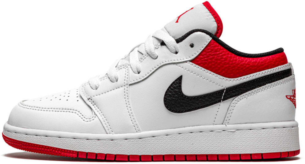 Air Jordan 1 Low White Gym Red (GS)