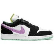 Air Jordan 1 Low Black White Purple (GS)