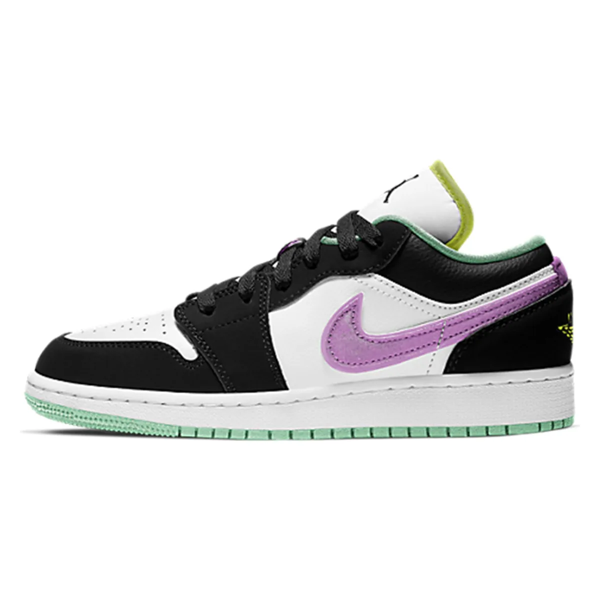 Air Jordan 1 Low Black White Purple (GS)