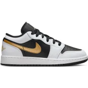 Air Jordan 1 Low GS "White Metallic Gold"