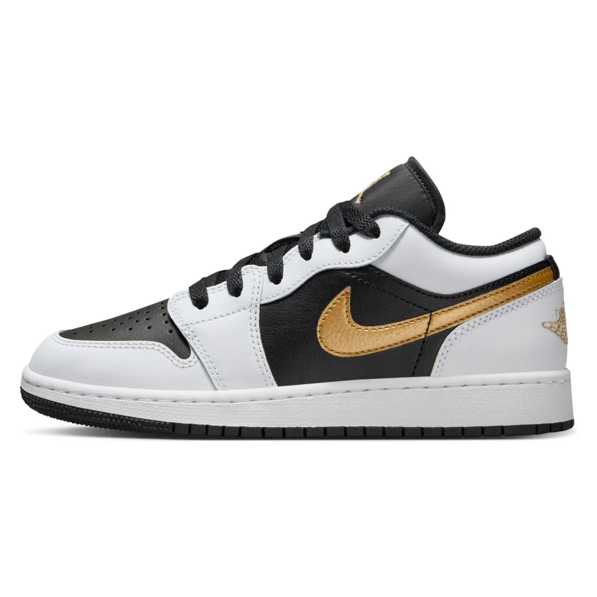 Air Jordan 1 Low GS "White Metallic Gold"