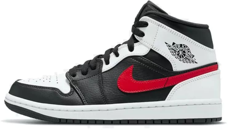 Air Jordan 1 Mid Black Chile Red White