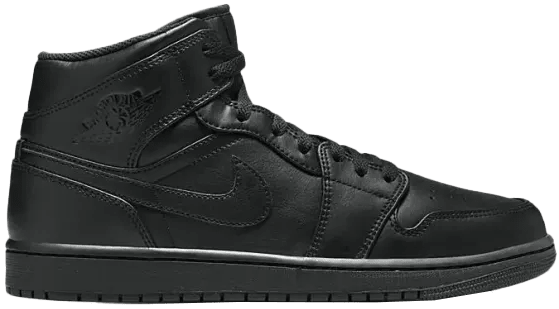 Air Jordan 1 Mid Triple Black 554724 093 Sneaker Squad