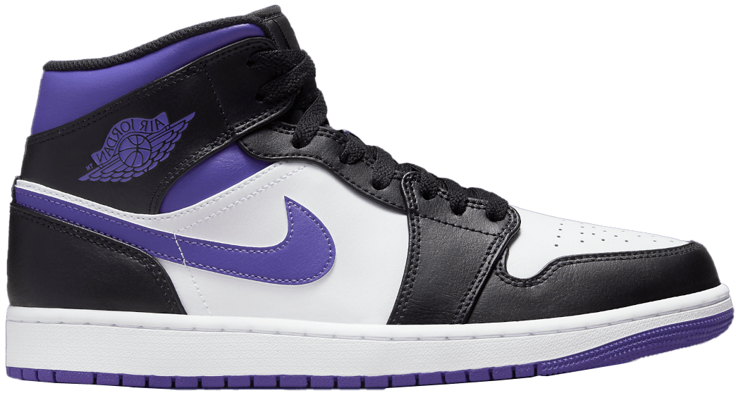 Kansen Mellow Nieuwsgierigheid Air Jordan 1 Mid "Court Purple" | 554724-095 | Sneaker Squad