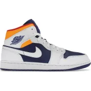 Air Jordan 1 Mid Royal Blue Laser Orange