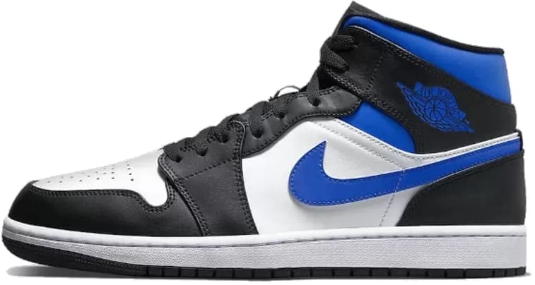 Air Jordan 1 Mid Black White Royal Blue