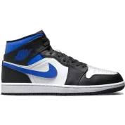 Air Jordan 1 Mid Black White Royal Blue