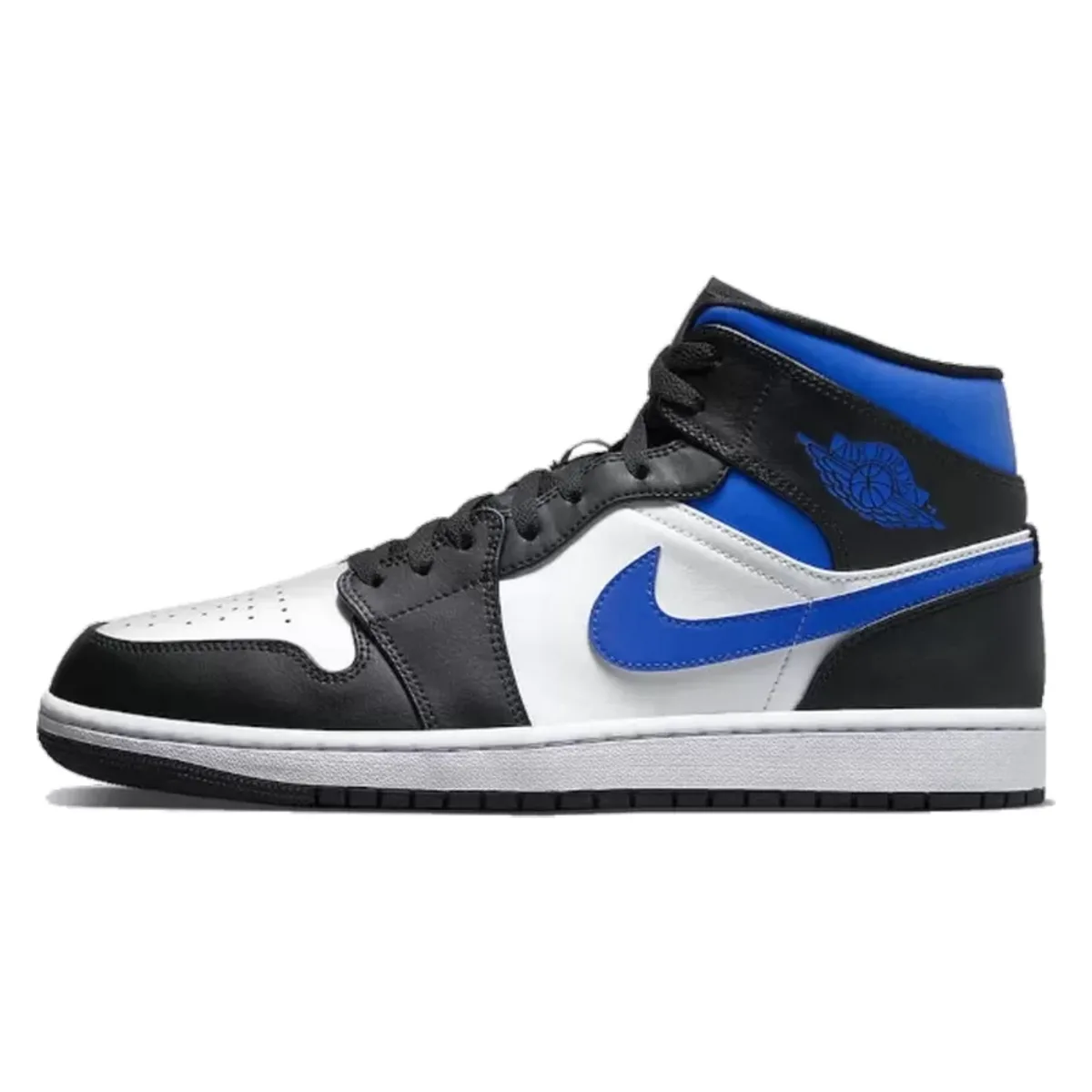 Air Jordan 1 Mid Black White Royal Blue