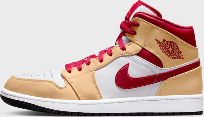 Air Jordan 1 Mid Beige White Red