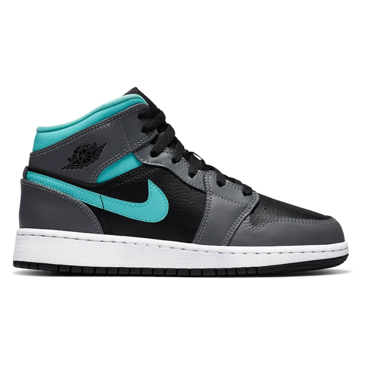 Air Jordan 1 Mid Grey Aqua (GS)