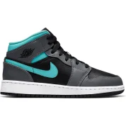 Air Jordan 1 Mid Grey Aqua (GS)