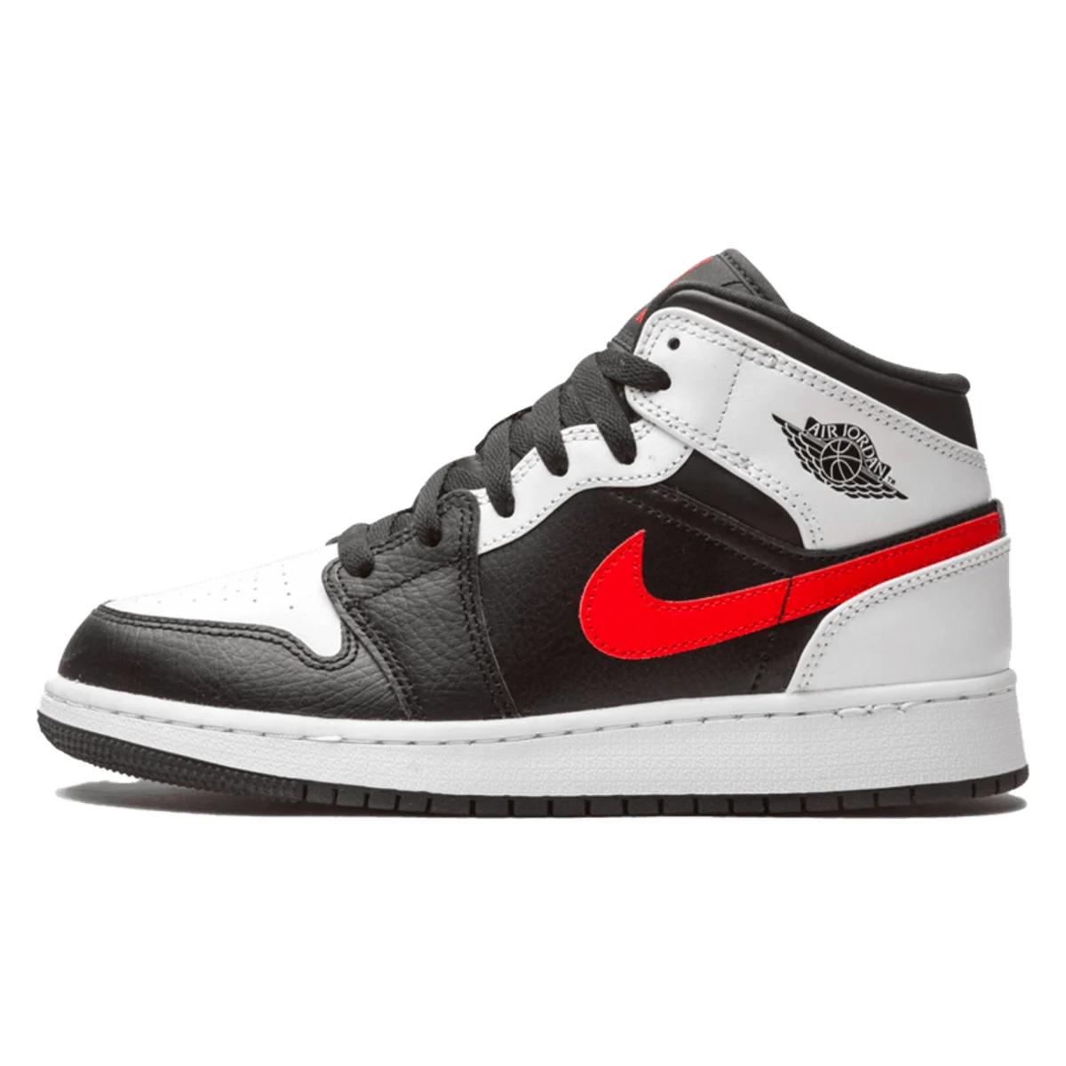 Jordan 1 Mid White Black Chile Red (GS)