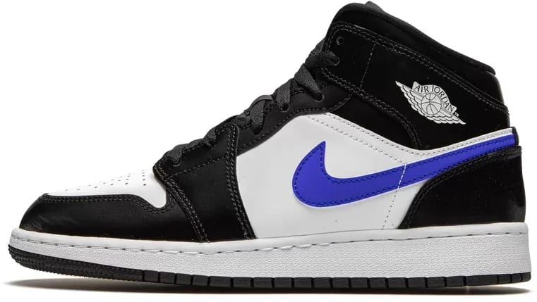 Air Jordan 1 Mid Black Racer Blue White (GS)