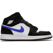 Air Jordan 1 Mid Black Racer Blue White (GS)