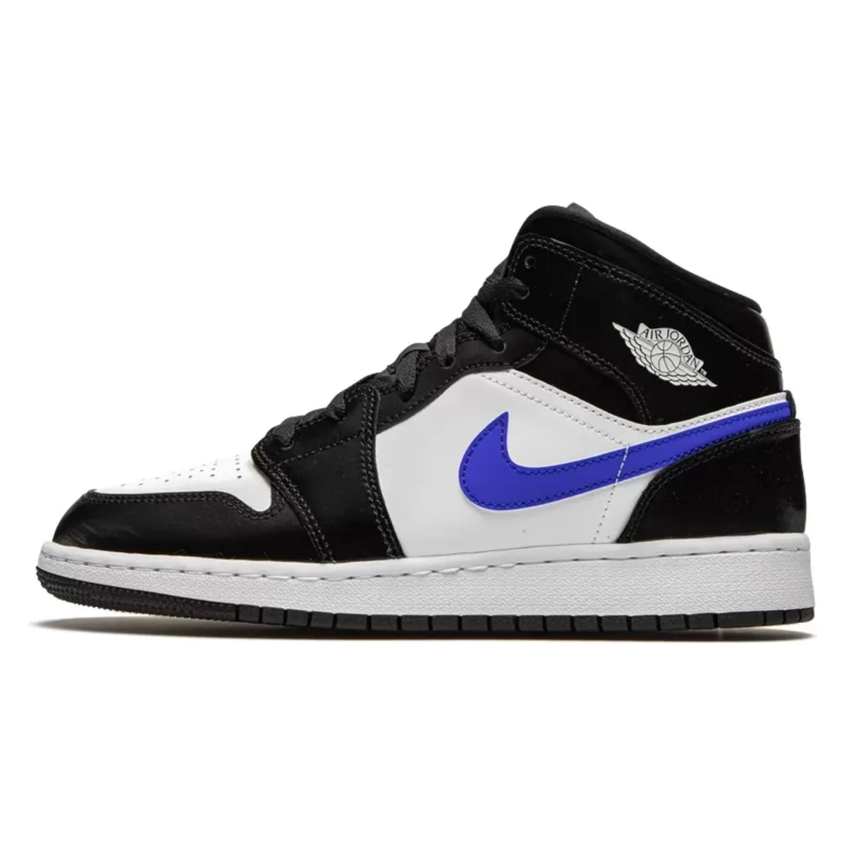 Air Jordan 1 Mid Black Racer Blue White (GS)