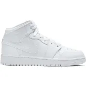 Air Jordan 1 Mid GS "Triple White"