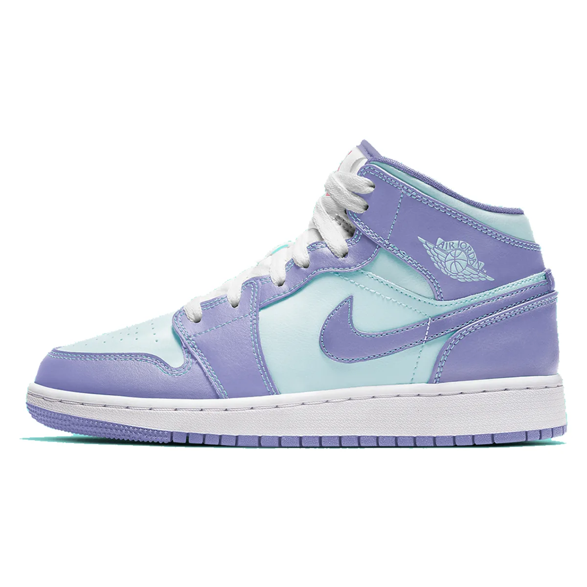 Air Jordan 1 Mid Purple Aqua (GS)