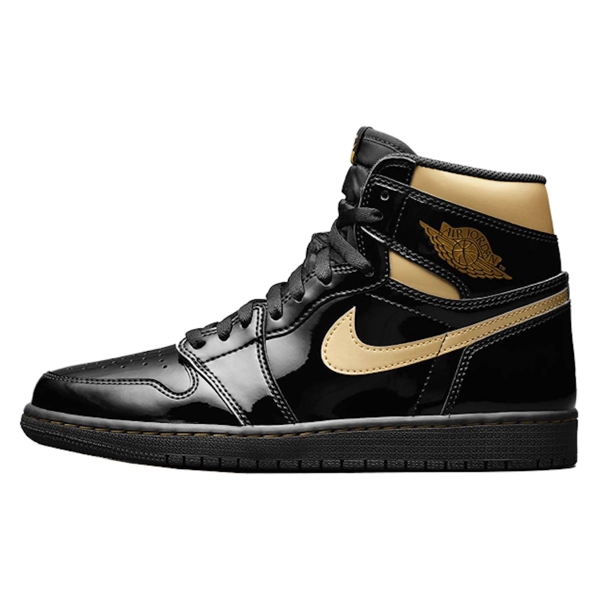 Air Jordan 1 Retro High OG "Black/Gold" Patent Leather