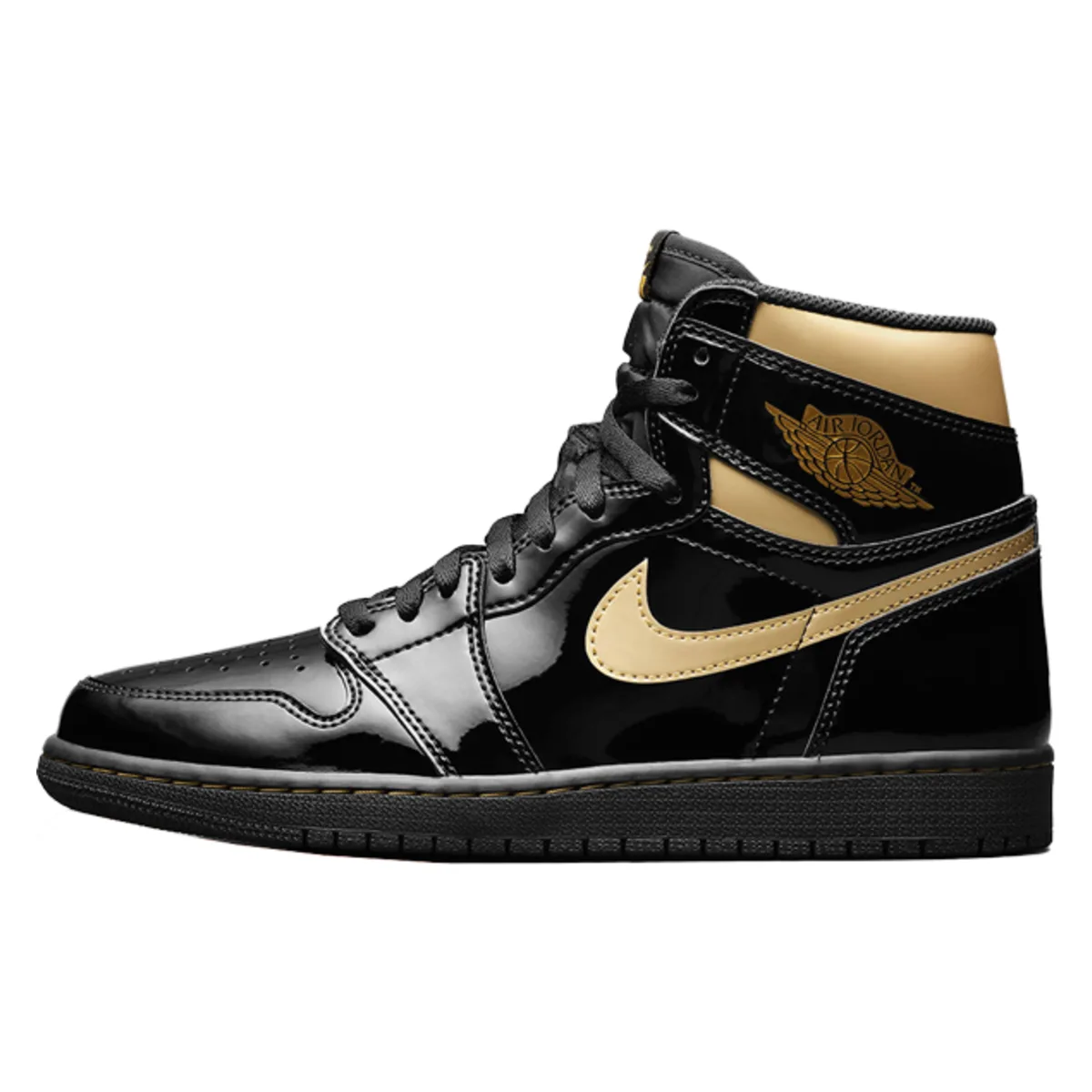 Air Jordan 1 Retro High OG "Black/Gold" Patent Leather