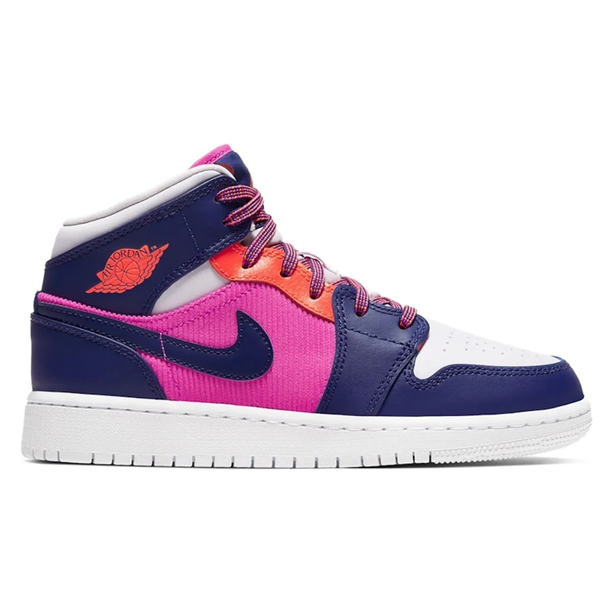 Jordan 1 Mid Fire Pink Barely Grape (GS)