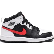 Jordan 1 Mid White Black Chile Red (PS)