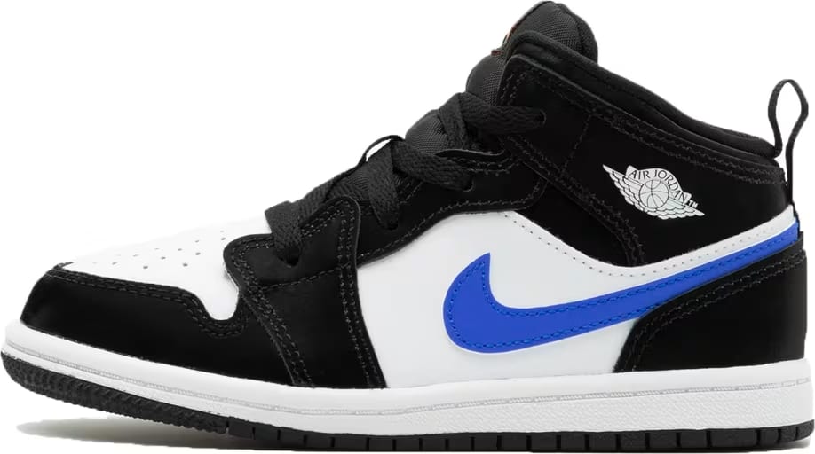 Air Jordan 1 Mid Black Racer Blue White (PS)