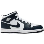 Jordan 1 Mid White Metallic Gold Obsidian (PS)