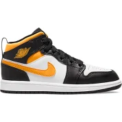 Jordan 1 Mid White Pollen Black (PS)