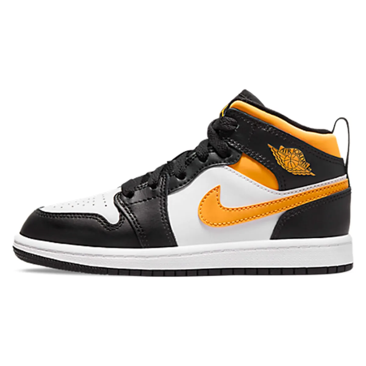 Jordan 1 Mid White Pollen Black (PS)
