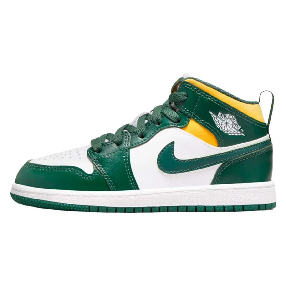 Air Jordan 1 Mid Green Yellow Sonics (PS)