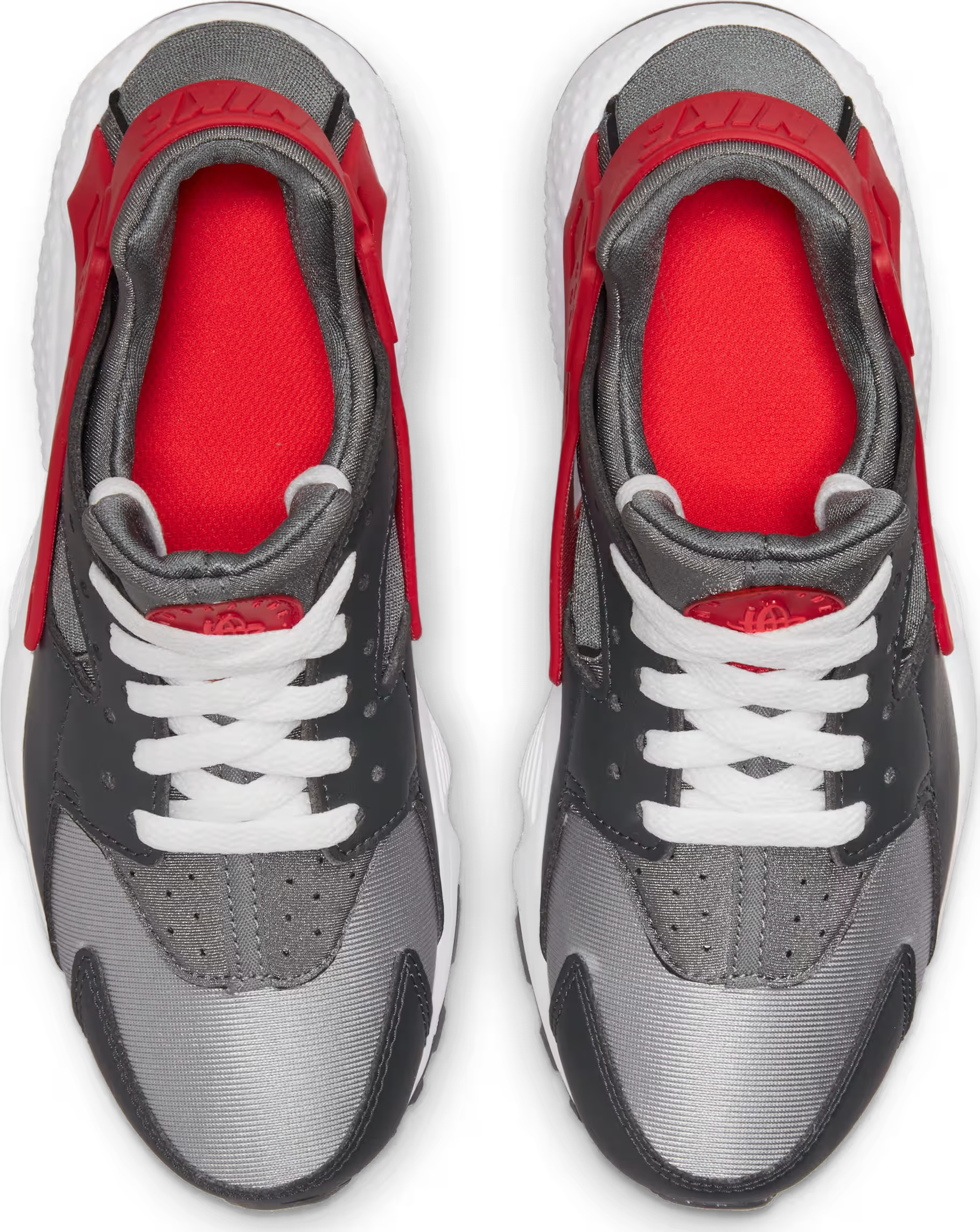 Nike Huarache Run Dark Smoke Grey University Red (GS)
