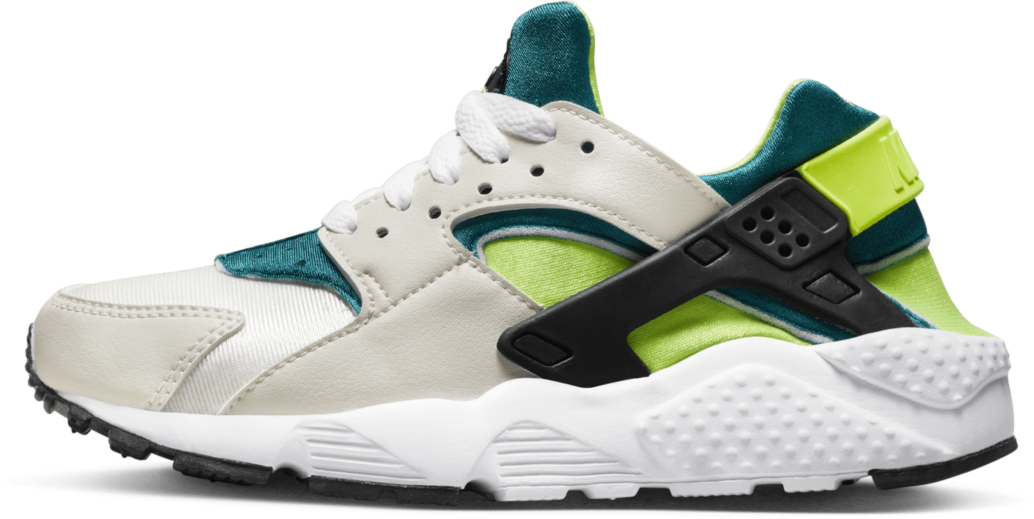 Nike Air Huarache Run White Volt Bright Spruce (GS)
