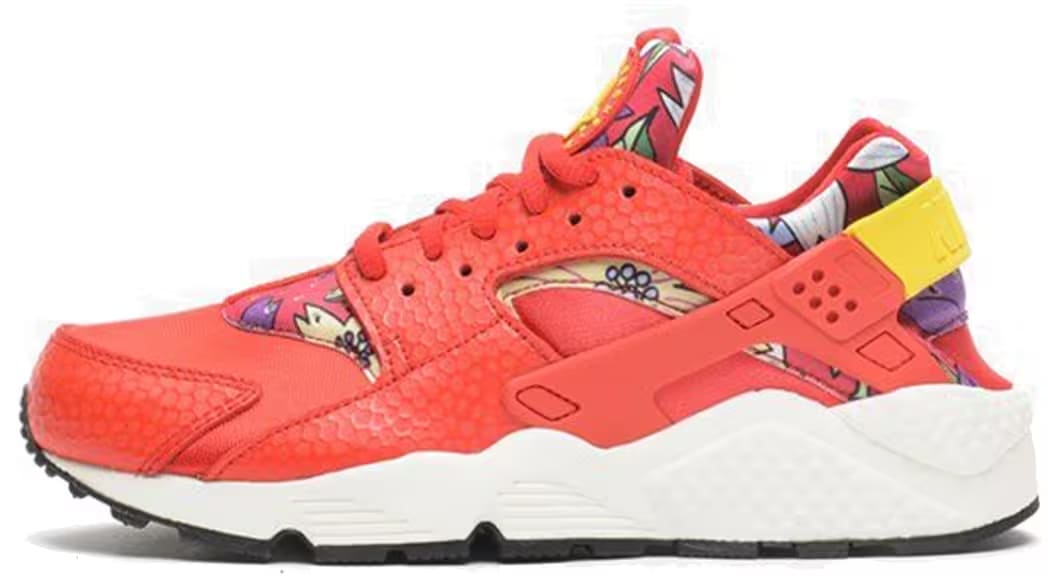 Nike Womens Air Huarache Red Aloha Floral