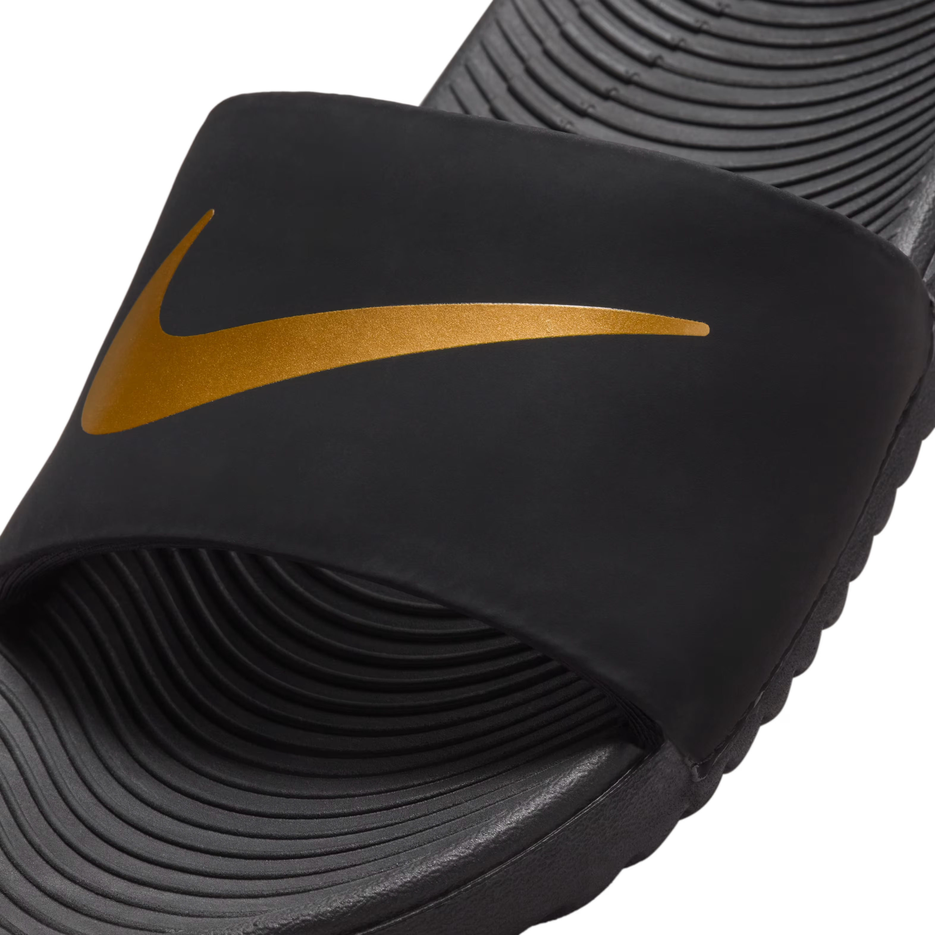 Nike Kawa Slide Black Metallic Gold (GS)