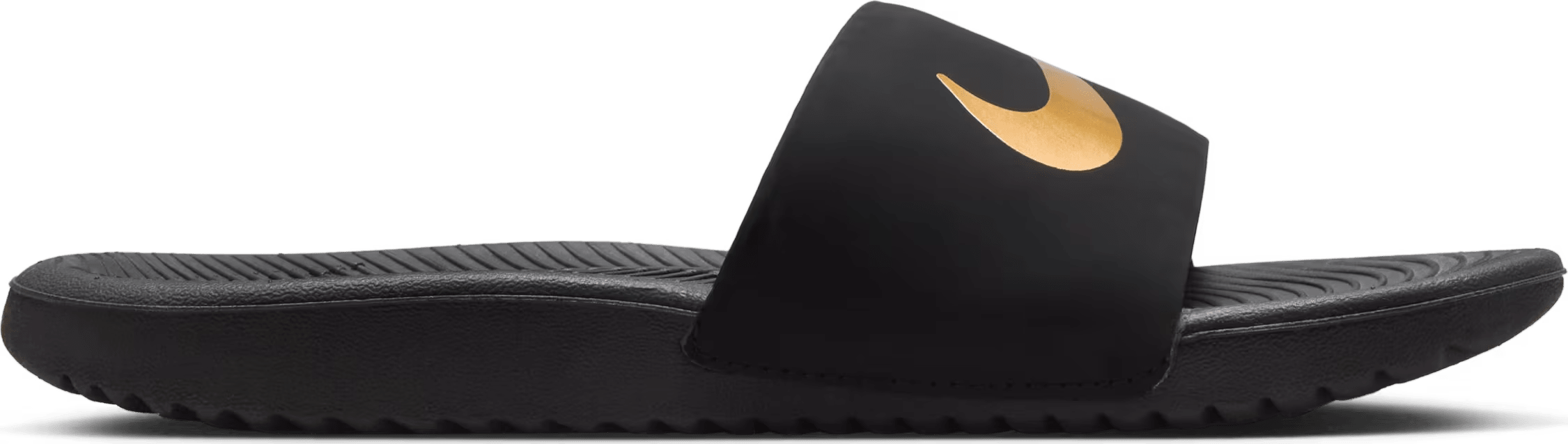 Nike Kawa Slide Black Metallic Gold (GS)