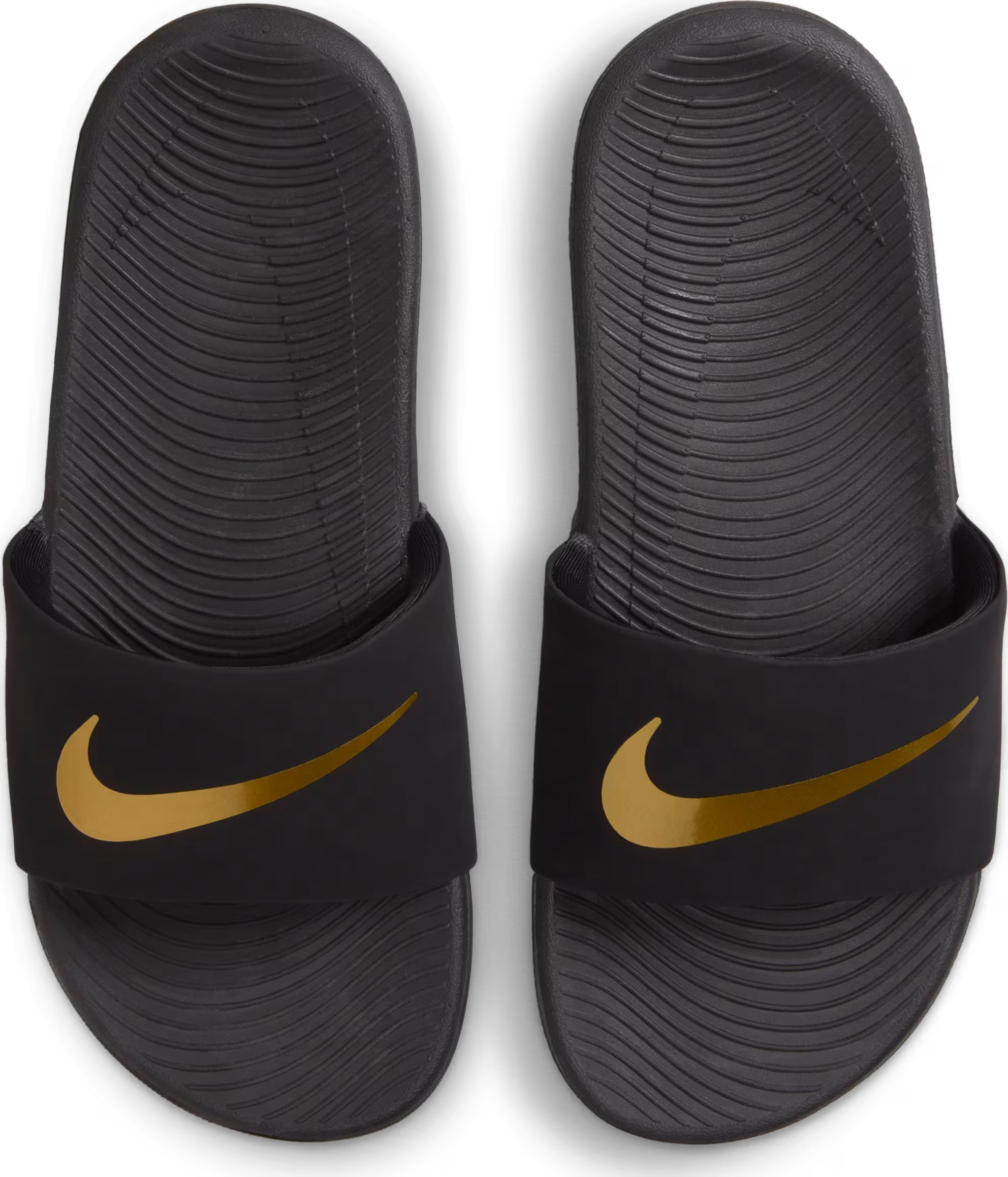 Nike Kawa Slide Black Metallic Gold (GS)