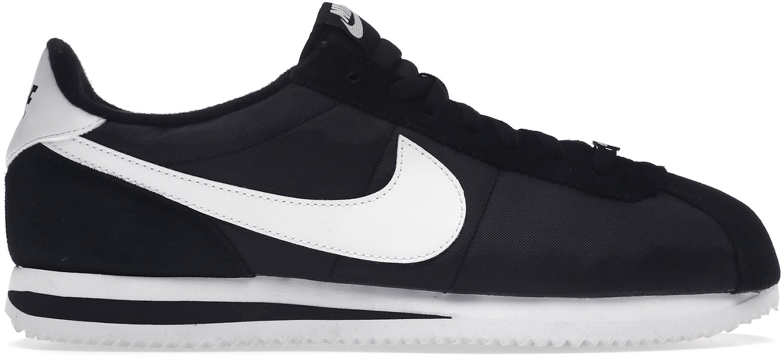 Nike Cortez Basic Nylon Black White-Metallic Silver