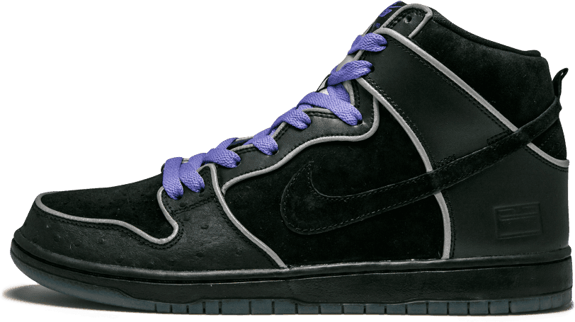 Nike SB Dunk High Black Purple Box