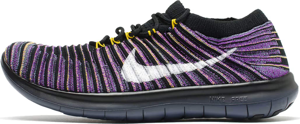 Nike Free Run Motion Flyknit Black Vivid Purple (Women's)