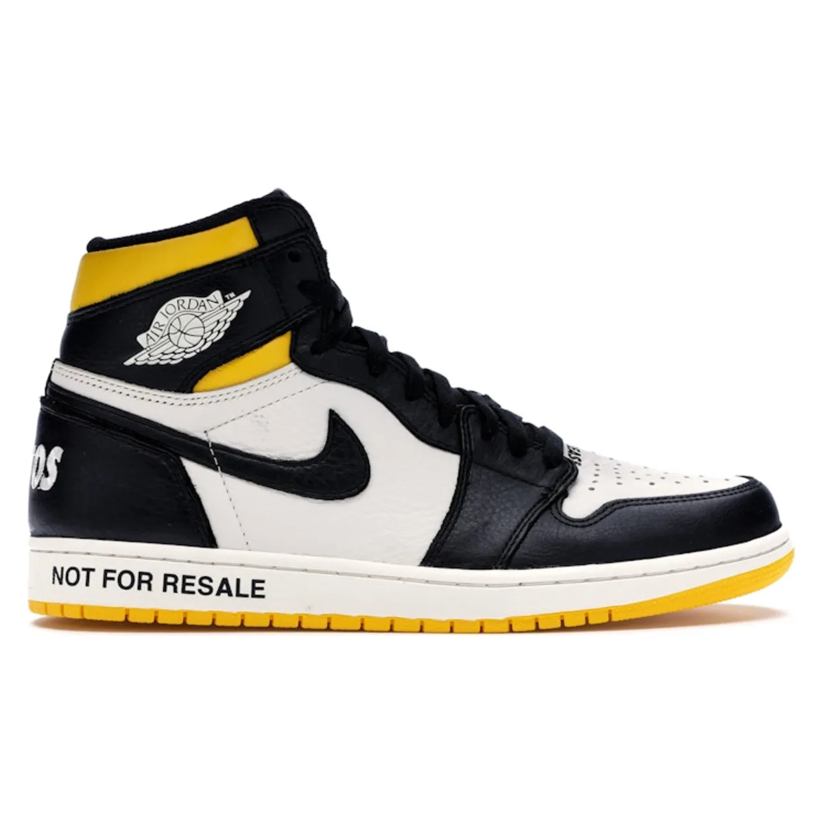 Air Jordan Nike AJ 1 I Retro High Not For Resale Black Yellow