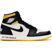 Air Jordan Nike AJ 1 I Retro High Not For Resale Black Yellow