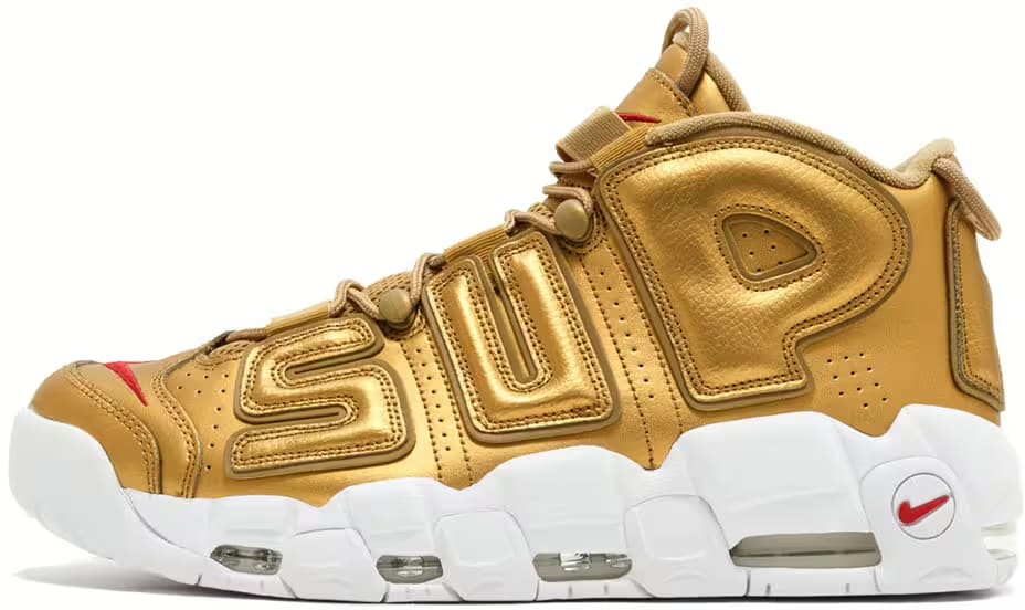Nike Air More Uptempo Supreme Suptempo Gold