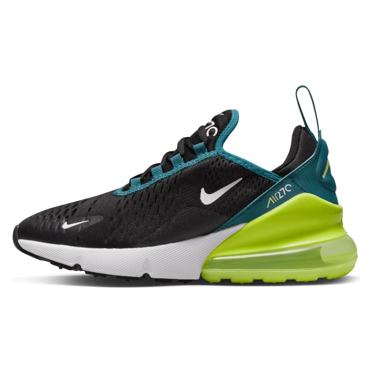 Nike Air Max 270 Black Bright Spruce Barely Volt (GS)