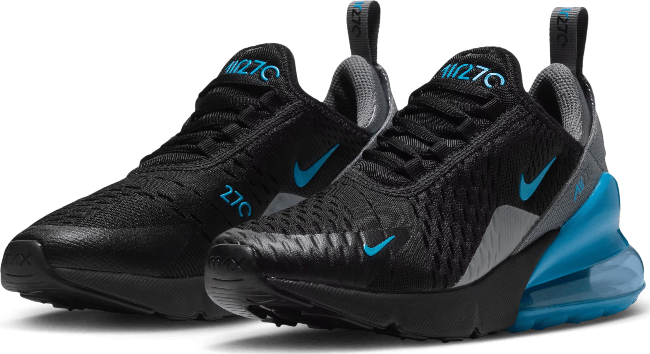 Nike Air Max 270 GS "Black Light Current Blue"