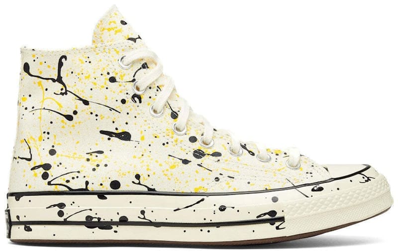 Converse Chuck Taylor All-Star 70 Hi Archive Paint Splatter Egret Amarillo Yellow