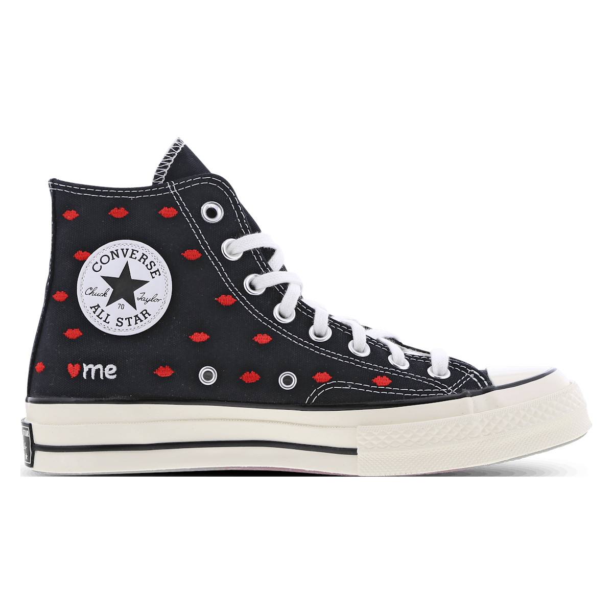 Converse Chuck Taylor All-Star 70 Hi Embroidered Lips Black
